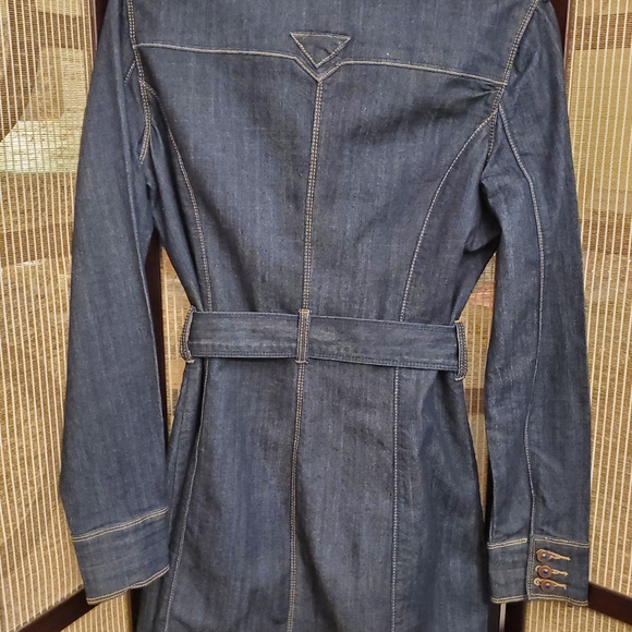 Junior's Denim Trench Coat - Picture 12 of 14